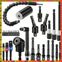 Promotion! Hex Shank 105° Flexible Drill Bit Extension Set 31PCS Rotatable Socket Adapter Right Angle Screwdriver