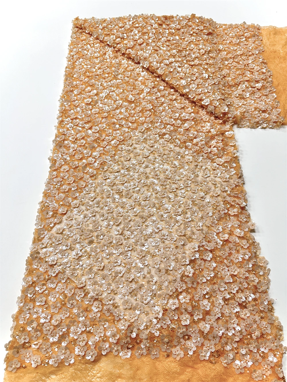 

5 Yards Luxury African Sequins Embroidered Groom Lace Fabric 2025High Quality French Nigerian mesh Lace Fabric For Wedding Dress