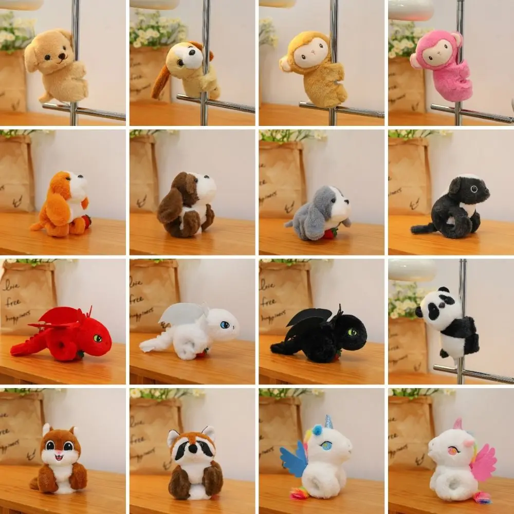 Scoiattolo schiaffo braccialetto serie cane stile polso peluche bambola schiaffo braccialetto bambola carina simulazione scimmia peluche cinturino da polso decorazioni per la casa