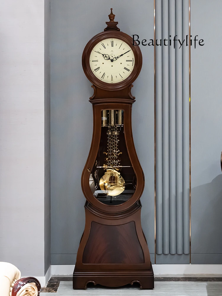 American Style the Grandfather Clock Living Room Home European Style Villa Chinese Retro Seat Mechanical Swing