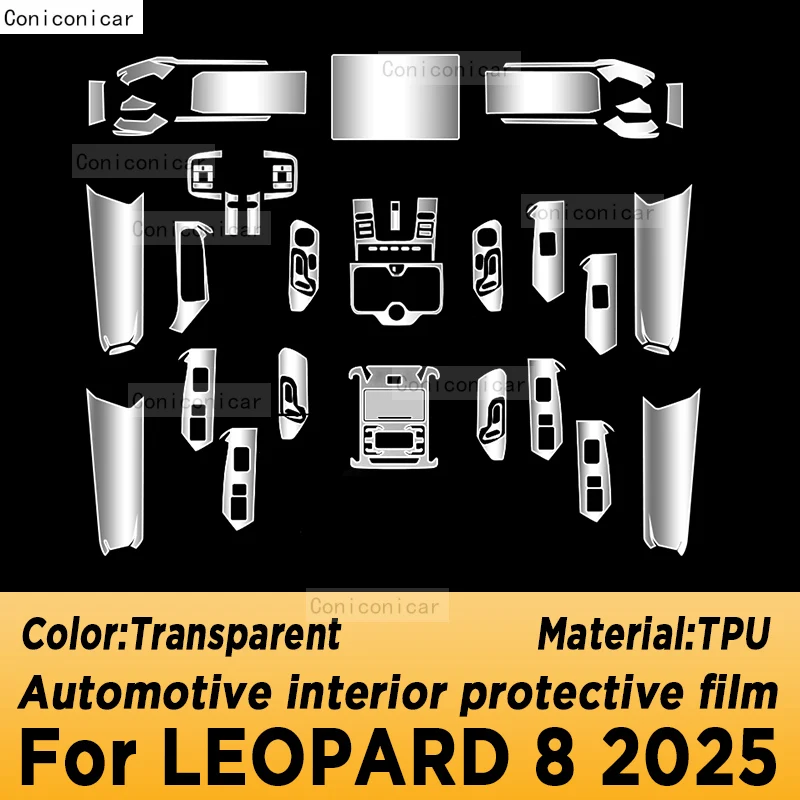

For BYD Leopard 8 2025 Panel Navigation Automotive Interior Screen TPU Protective Film Cover Anti-Scratch Sticker