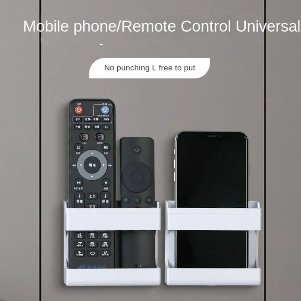Universal Remote Control Holder Adhesive Air Conditioning TV Storage Box No Punching Required Wall Mounted