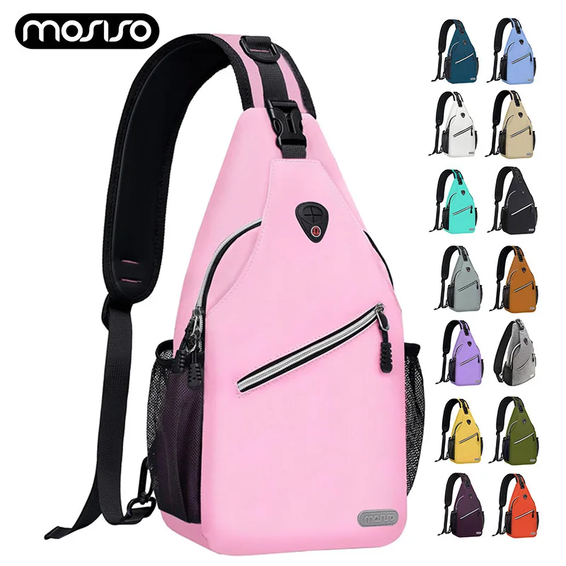 MOSISO Chest Bag Casual Travel Business Crossbody Backpack Lightweight Sling Bag Fashion Shoulder Bags for Men Women Ladies