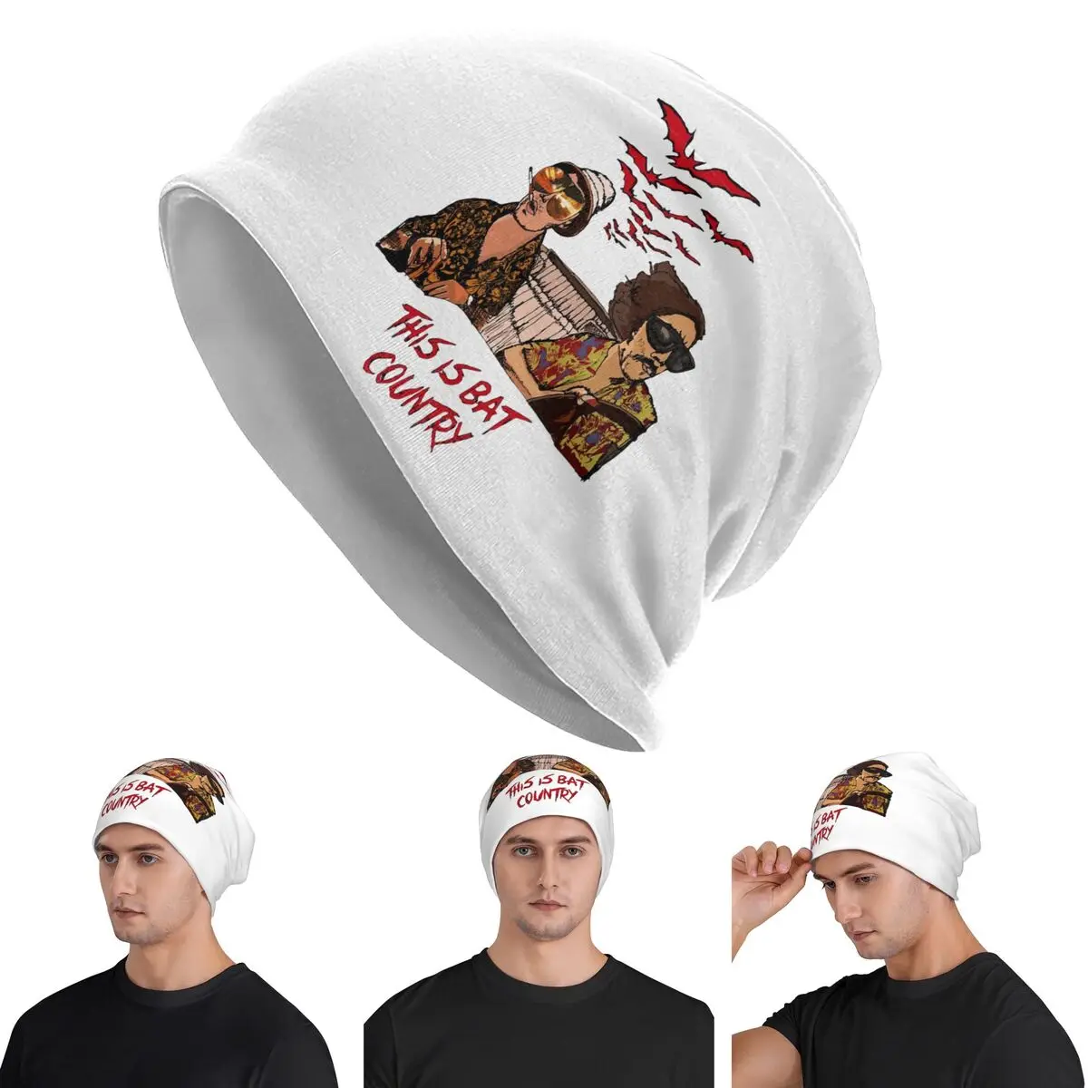 Fear And Loathing In Las Vegas Art Skullies Beanies Hats Warm Autumn Winter Outdoor Cap Knitted Bonnet Caps for Unisex Adult