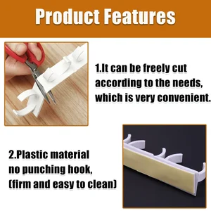 2/4 PCs Küchenlagerstange Semperate Lagertange Einfacher Speicher Rack Wandclipe in der Spezialflaschenunterstützung 5 12 Hauptverkaufstür mit Unterstützung - №6