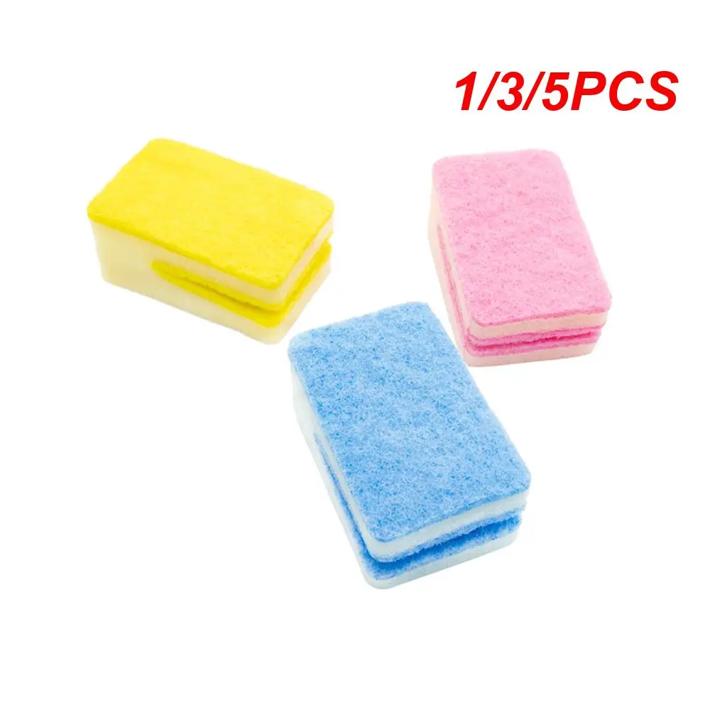 1/3/5PCS Dishwashing Scouring Cloth U-shaped Multifunctional Scouring Pad Cleaning Brushes Rub Large-mouthed Convenient