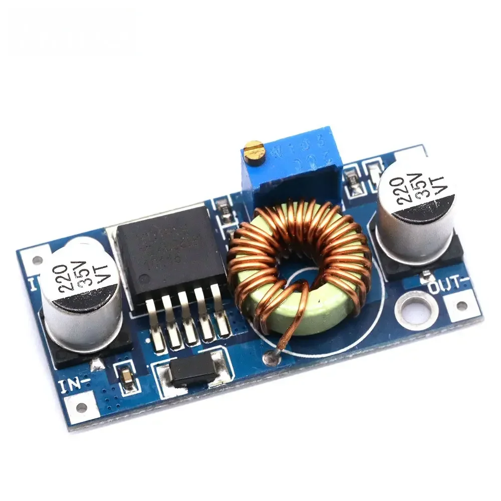 Módulo convertidor reductor DC-DC XL4005/DSN5000 – Fuente de alimentación de alta corriente ajustable de 5 A (alternativa mejorada a LM2596)