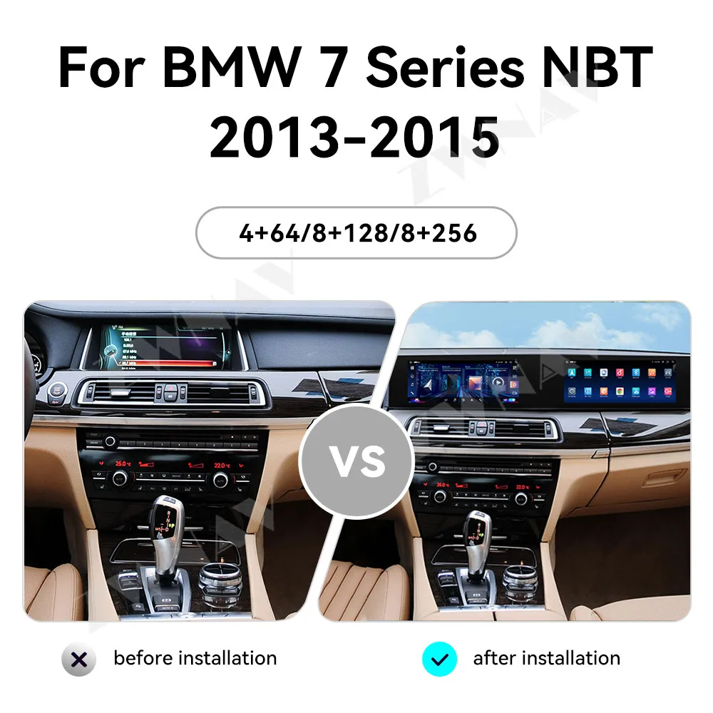Car Accessories For BMW 7 Series NBT 2013-2015 Android 13 Dual 12.3 Inch Multimedia Display Screen Car GPS Navigation Player