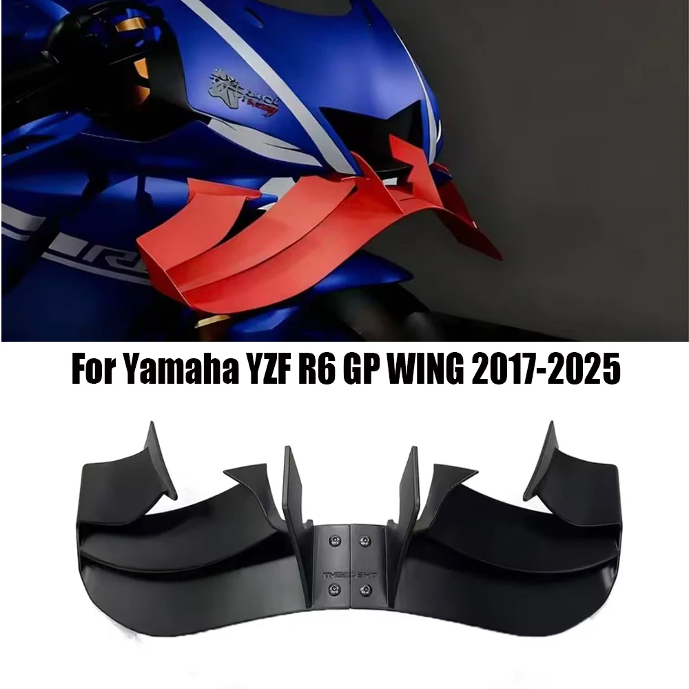 For R6 Front spoiler Lower spoiler lower lip For for Yamaha R6 2017-2025 GP WING DOWNFORCE NAKED FRONTAL SPOILERS