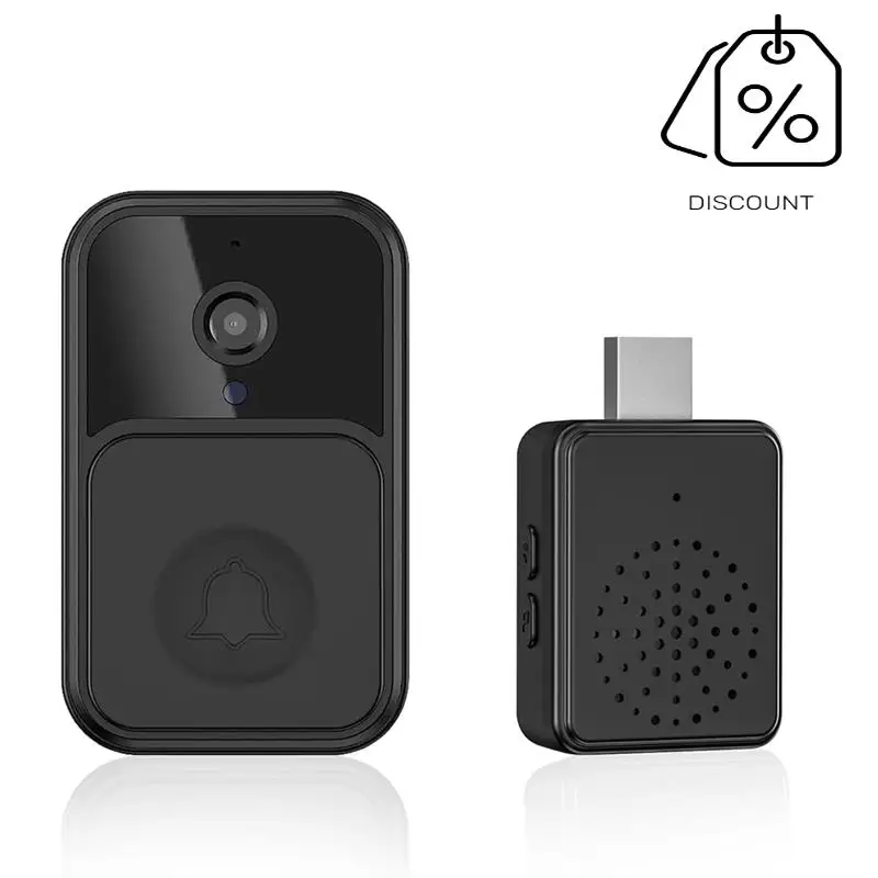 ABMF-Smart جرس باب فيديو لاسلكي عن بعد، جرس باب إنتركوم لاسلكي للكاميرا، رؤية ليلية عالية الدقة واي فاي تويا جرس باب أمان