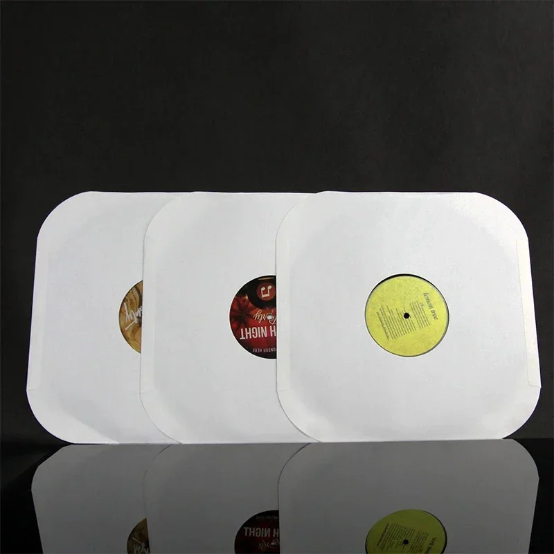 7/10/12 Inch 10pcs Vinyl Sleeves Round Corner Kraft Paper Lp Inner Sleeves Album Covers Center Hole for Record Protection