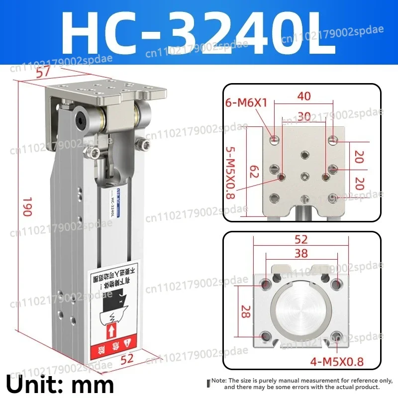 90 Degrees Flip Cylinder Side Attitude Group Pneumatic Conversion Angle Manipulator Fixed Seat