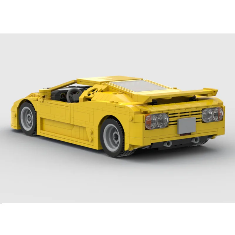 MOC-208262Yellow New City Super Sports Car Racing Building Block Model 1094parts MOC Boys Children's Birthday Christmas Toy Gift