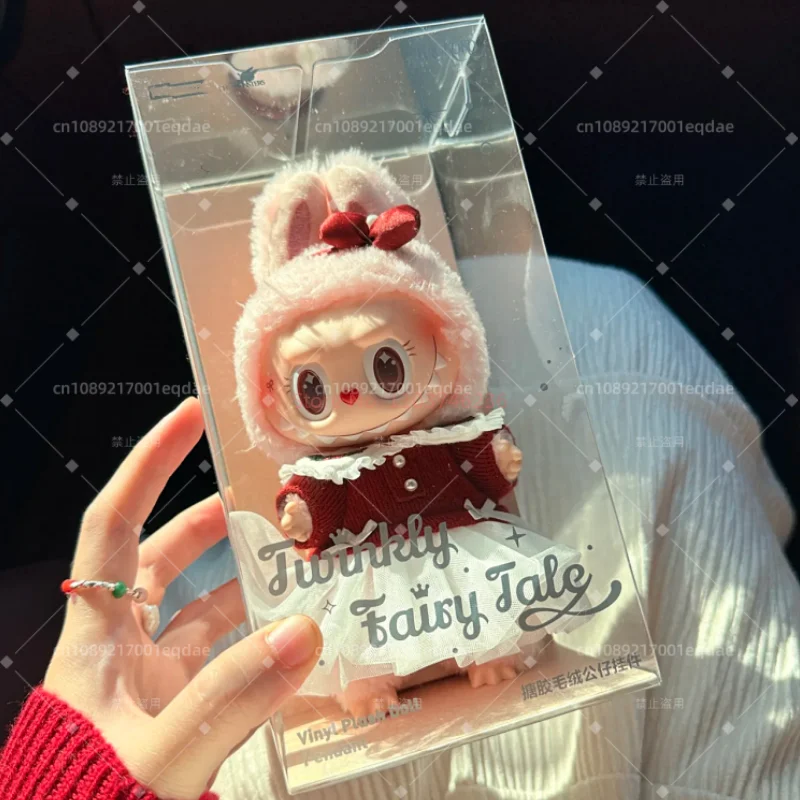 1:1 Replica Monster Labubu Series Mokoko Christmas Limit Twinkly Fairy Tale Vinyl Doll Pendent Keychain Kawaii Toy Birthday Gift