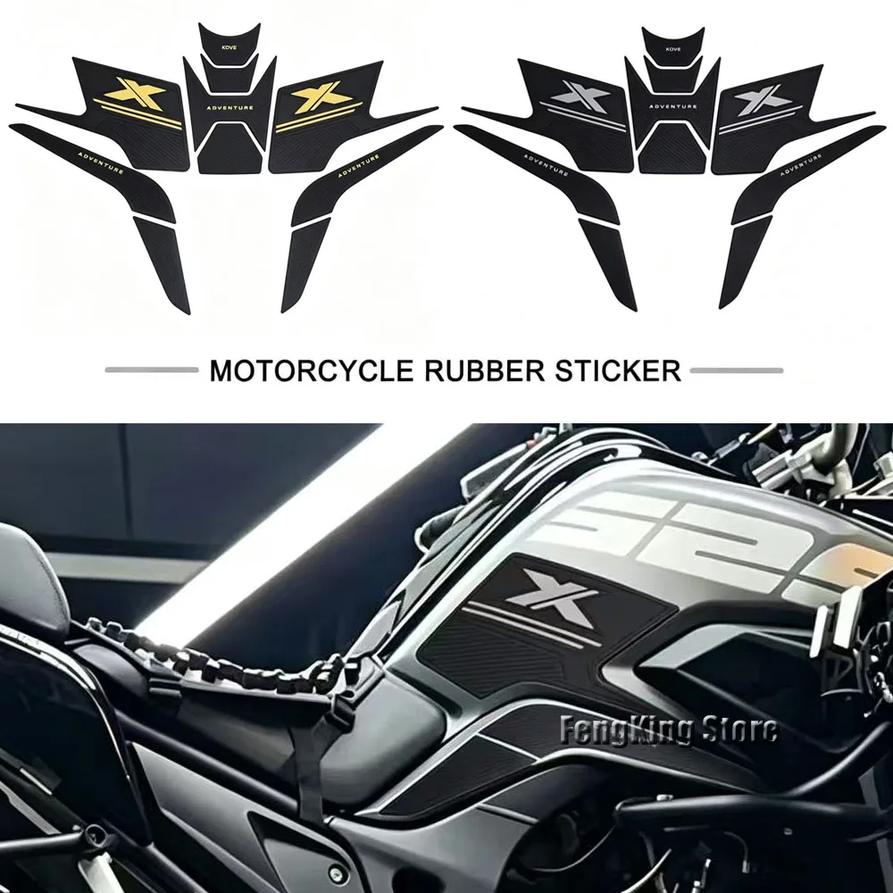 For KOVE 525X 500X Motorcycle Fuel Tank Pad Anti-Slip Side Waterproof Black Motorcycle Fuel Tank pad Sticker