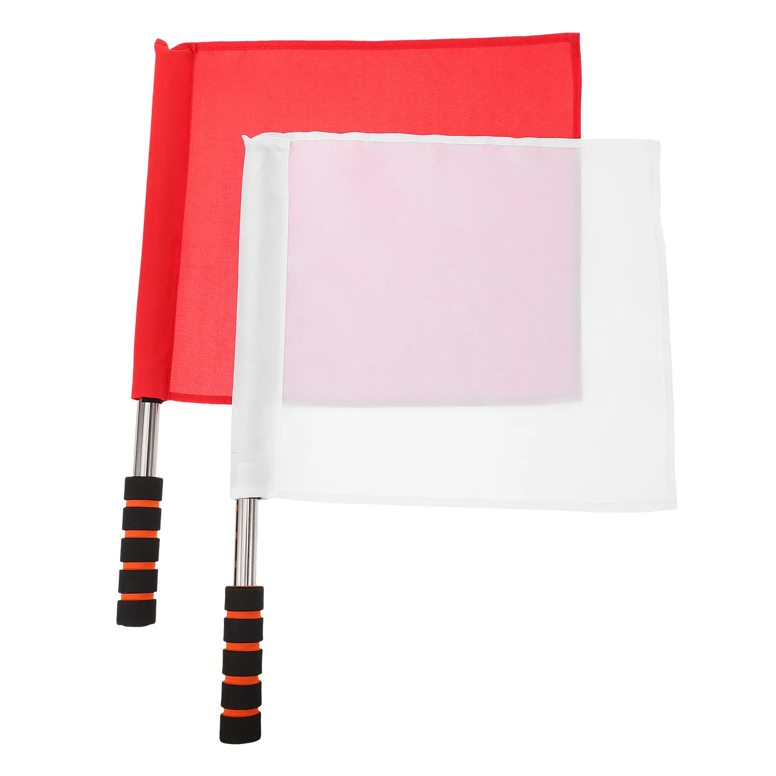 

4Pcs Sports Commanding Handheld Flags Stainless Steel Signal Flags for Athletics Training Soccer Volleyball Football Linesman