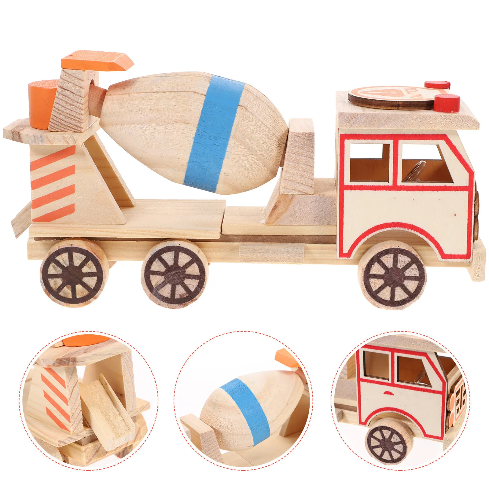 Home Decor Simulator - 1 Stück Zementmischer aus Holz, Handgefertigtes