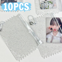 1/5/10Pcs Clear Shining Card Sleeve Protector Kpop Idol Photo Card Holder Zipper Bag Case HD Photcard Supplies Cover Decoration