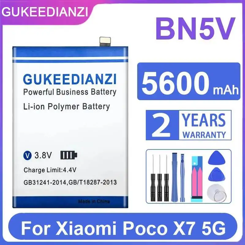 

High Compatibility For Xiaomi Poco X7 5G Reliable Replacement Mobile Phone Battery BN5V 5600Mah