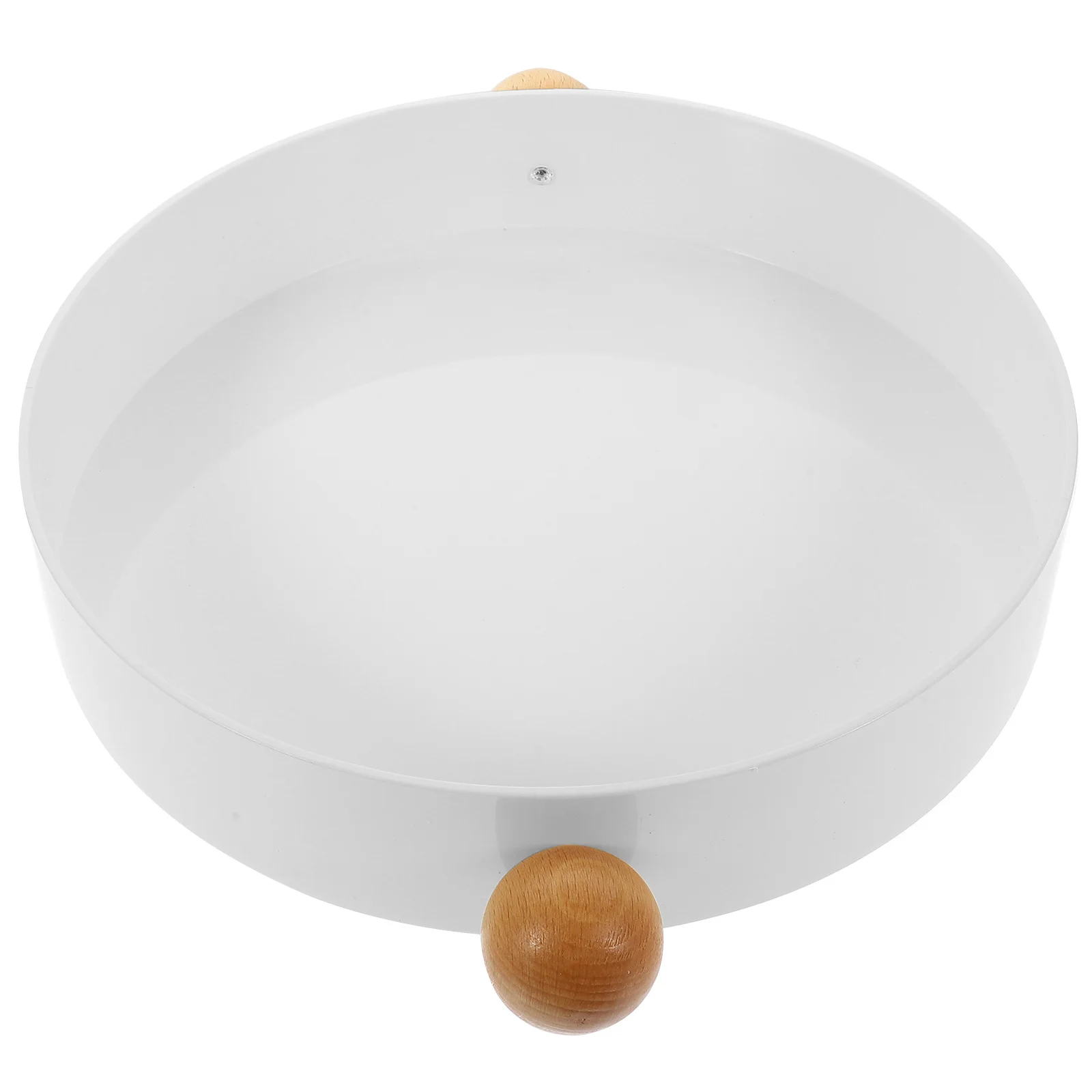 أطباق فاكهه خشب متين الكرة مقبض صينية تخزين سعة كبيرة وجبة خفيفة استنزاف المنظم ملحقات سطح المكتب متعددة الوظائف #5