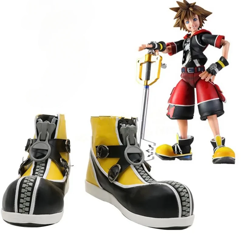 

Game Anime Cosplay Shoes Kingdom Hearts 2 Sora Boots Halloween Costume Accessories Props Made