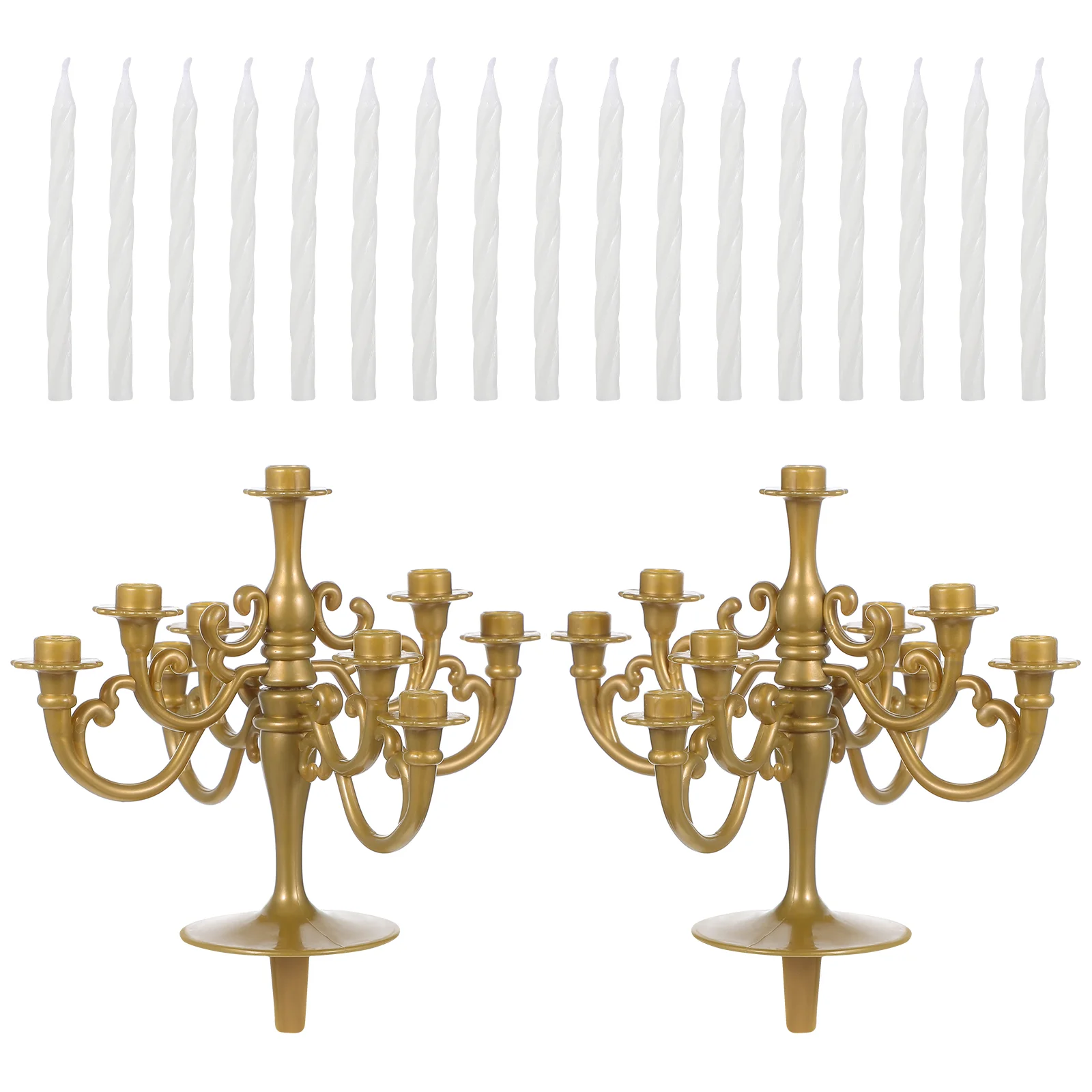 

2 Pcs Birthday Cake Topper Candlestick Ornament Party Supplies Cakes Wedding Cupcake Decor Mini