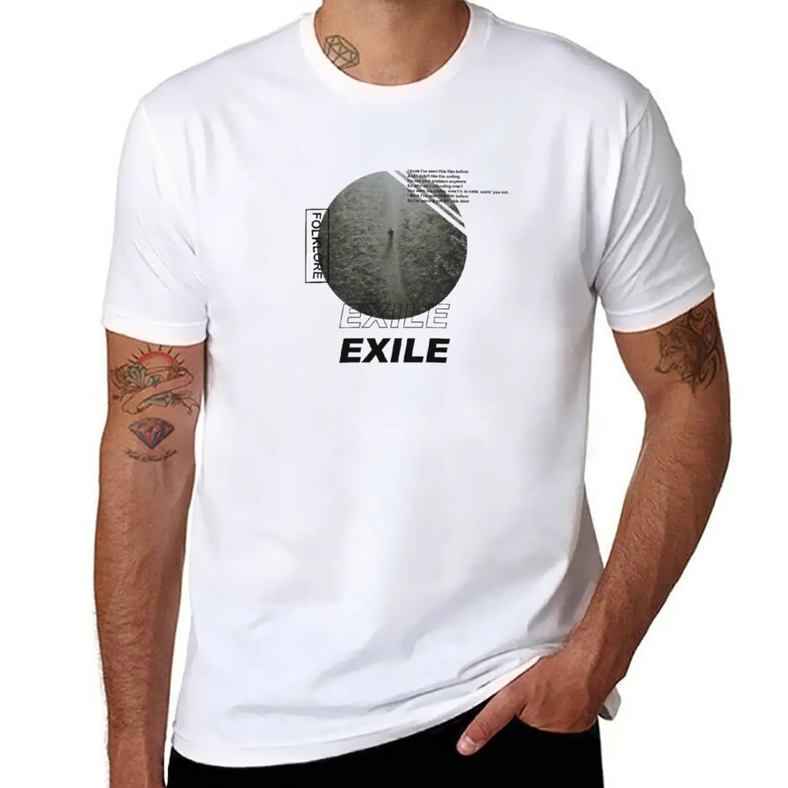 New Exile Lyrics T-Shirt t-shirts man quick drying shirt Blouse heavyweight t shirts men t shirt