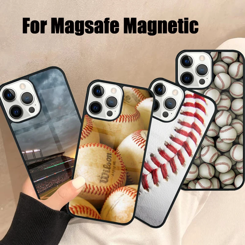 

Baseball Phone Case For iPhone 17 Air 16e 15 14 13 12 11 Pro Max Plus Magsafe Wireless Magnetic Cover