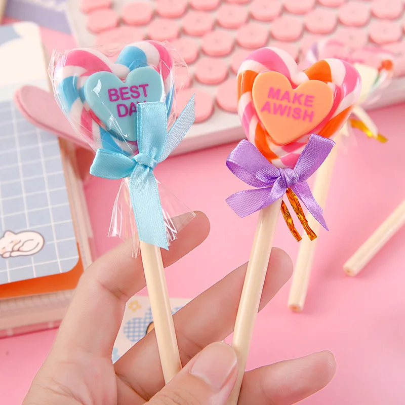 Kawaii Schulbedarf Büromaterial Kugelschreiber Kreative Niedliche Liebe Lutscher Süße Süßigkeiten Styling Lustige Schöne Stifte