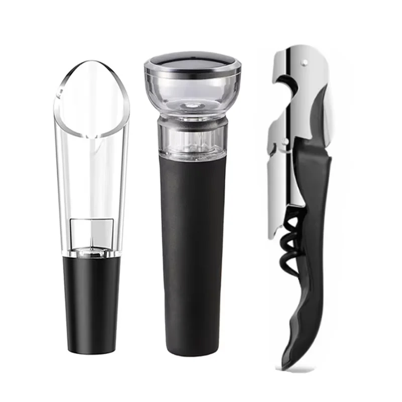 Wine Corkscrew Stainless Steel Wine Opener with Foil Cutter, Double Hinged Cork Screw Professional Wine Bottle Opener,