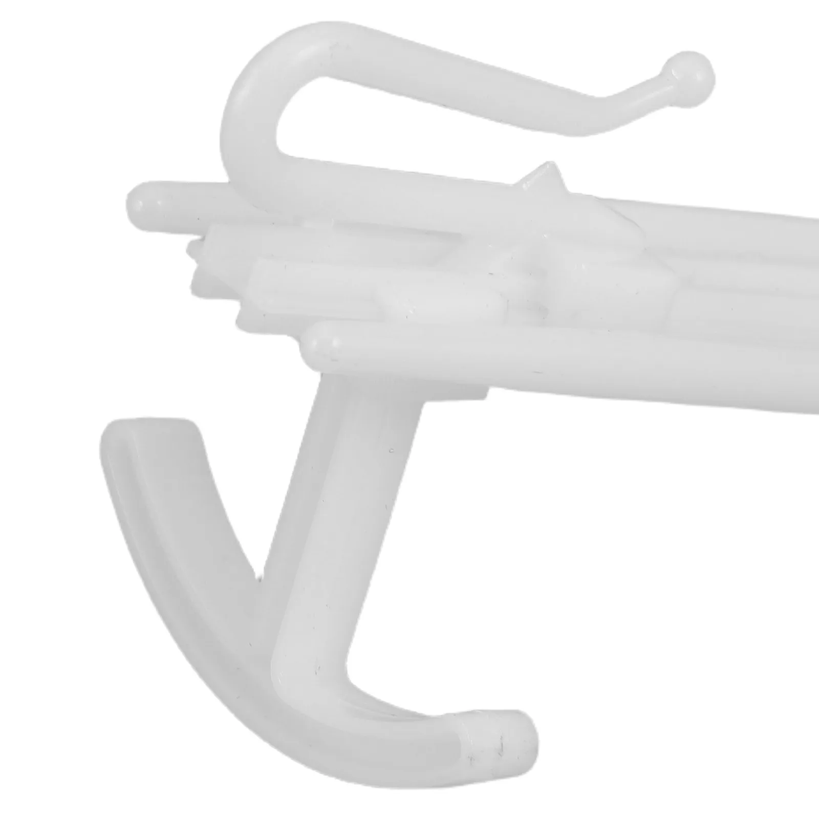 20Pcs Adjustable Plastic Curtain Hooks White Minimalist Pleated Curtain Hooks Flexible Height Adjustment for Bedroom Living Room