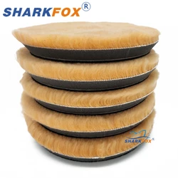 Sharkfox 3Inch/5Inch/6Inch Wool Polishing Pad High Density Lambs Woollen Polish Buffing Pad Car Polisher Buffing Waxing