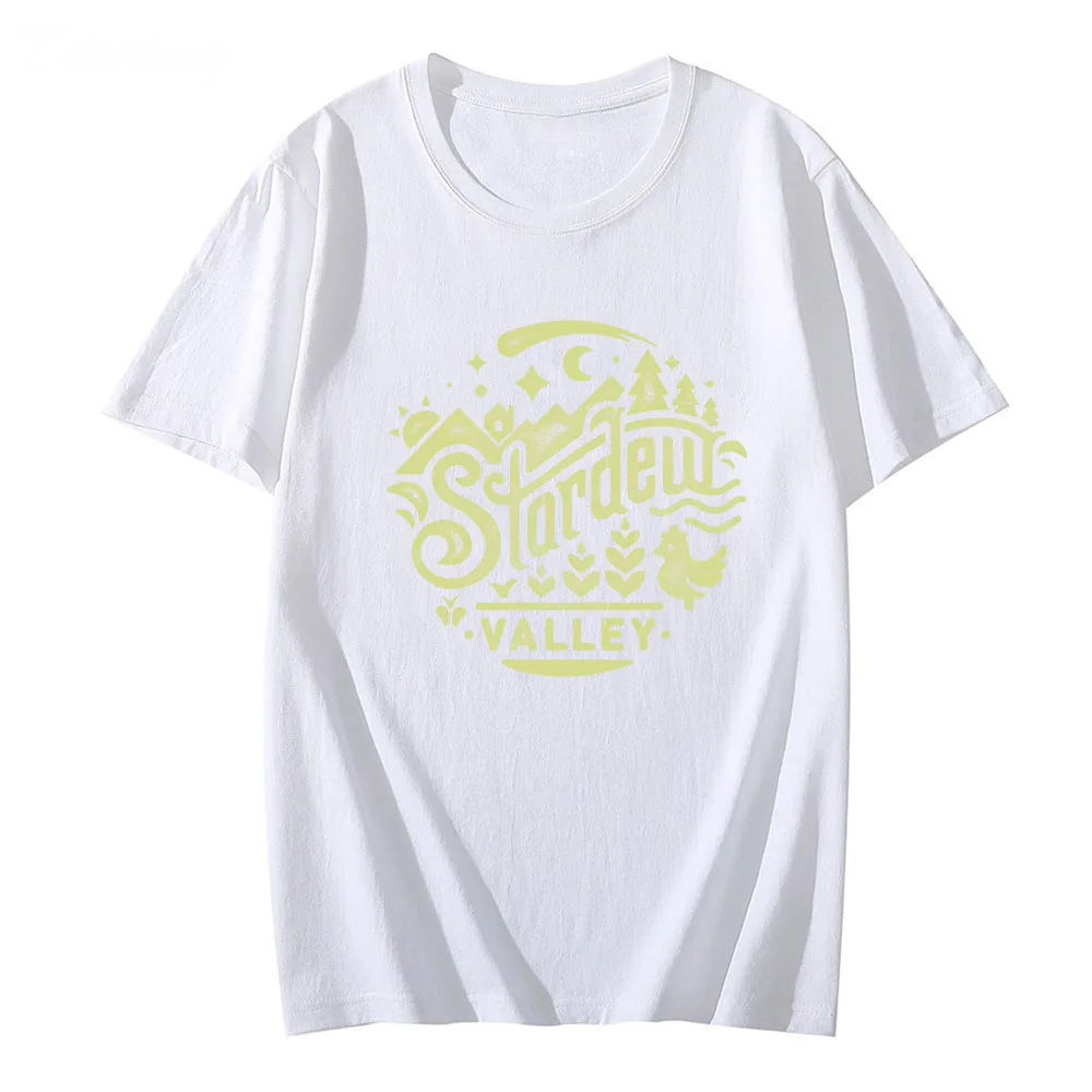 Stardew Valley Game Shirt 100% Cotton Tshirts Cartoon Graphic T Shirts Creative Printed Clothes Unisex Summer Casual T-shirts