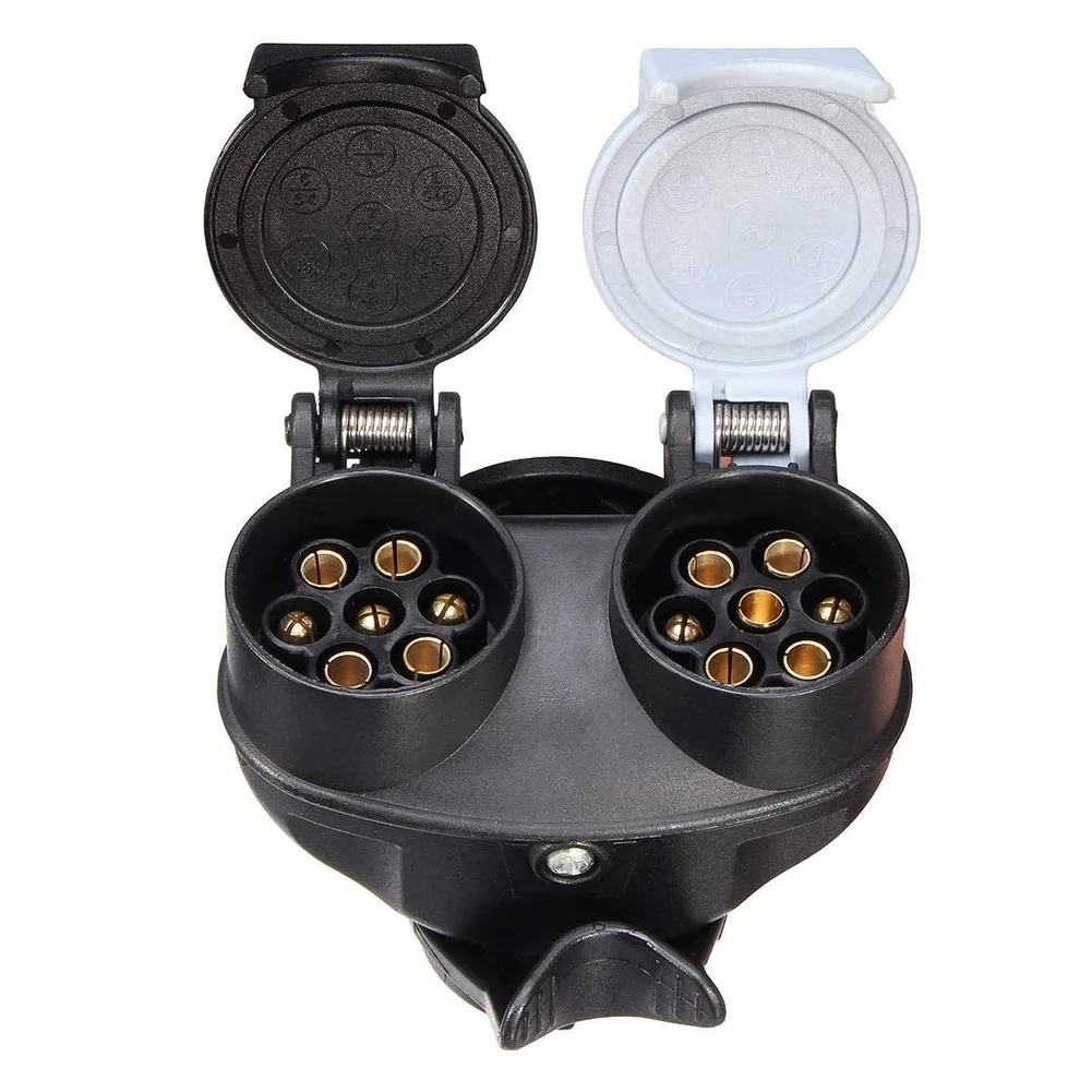 

Разъем для прицепа 12В, адаптер для буксировки, 13-контактный на 7-контактный, двойной разъем N & S, для буксировки прицепа