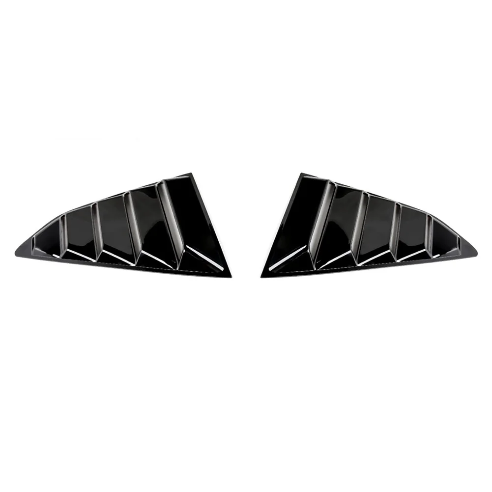 

Rear Side Window Louvers Air Vent Scoop Shades Cover Blinds for 2016-2021 Chevrolet Camaro Accessories, Bright