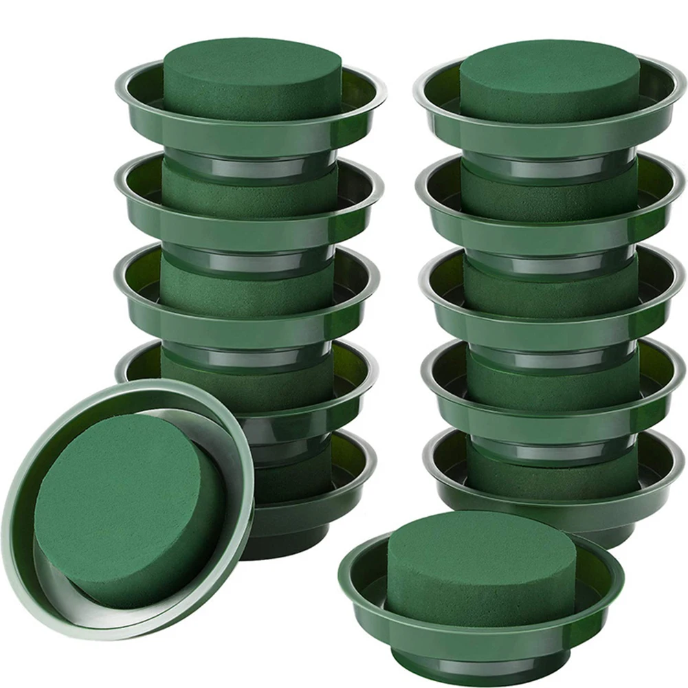 Make Your Flower Arrangements Stand Out with Our Green Round Foam and Bowl Set Guaranteed Professional Quality