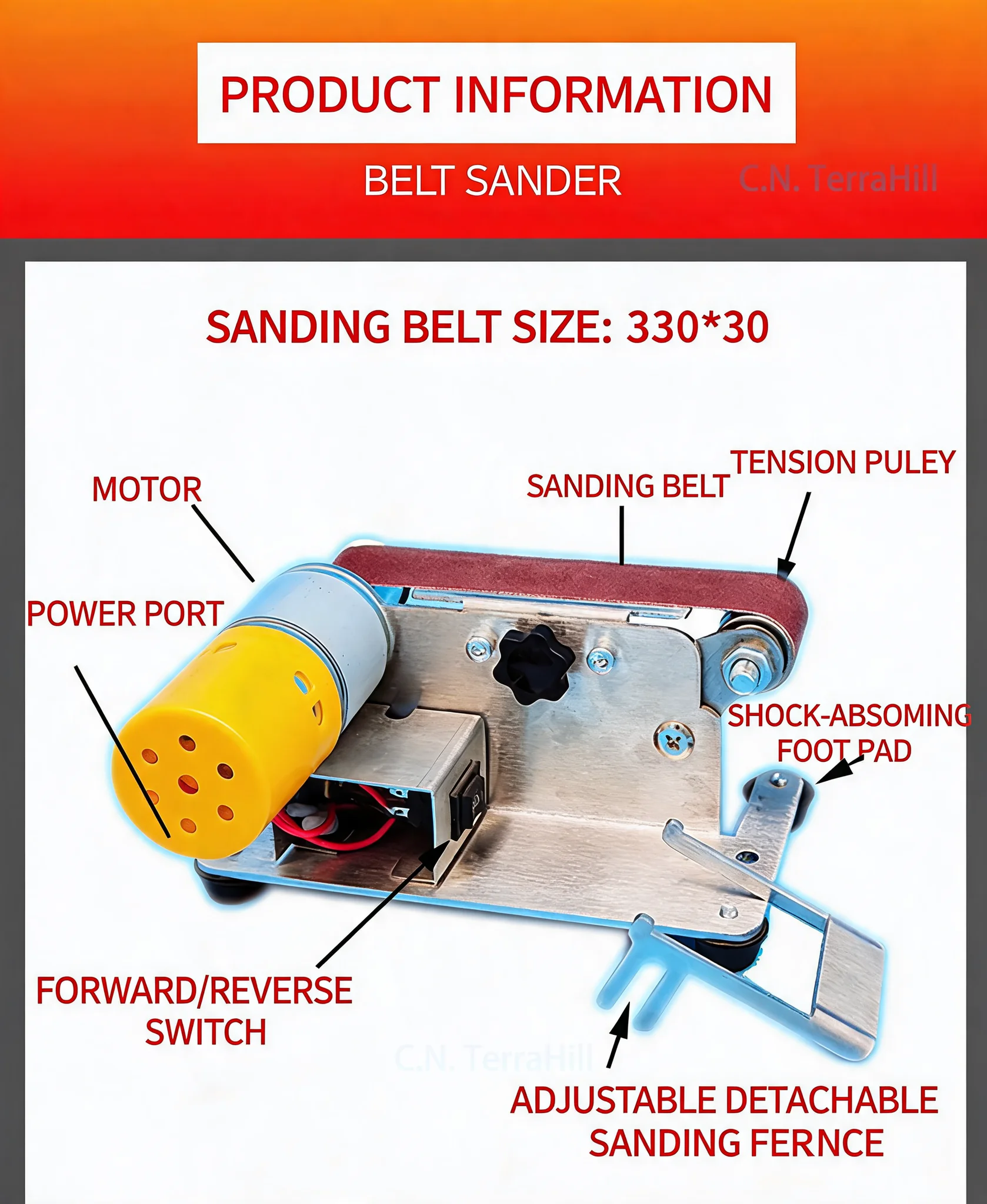 Mini Belt Sander Sharpening Machine Multifunctional Desktop Grinder with Adjustable Angle for DIY Home Workshop