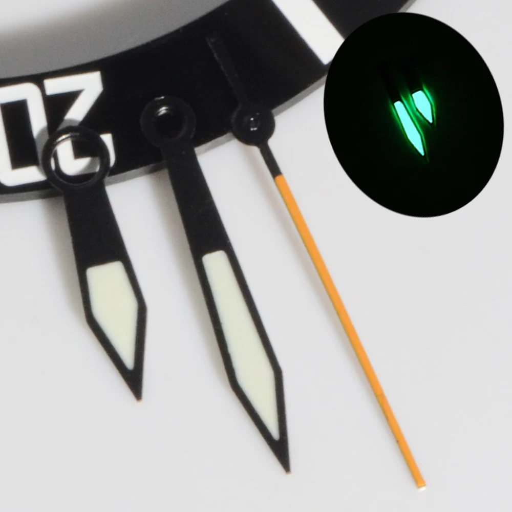 NH35 NH36 Watch Needle Hands Pointer 8*12*12.5mm Black White Hands Aiguille Hands C3 Green Luminous Modification Accessories image 4