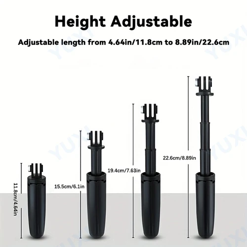 Imagen 2 del producto Mini trípode/palo Selfie trípode portátil plegable extensible para GoPro Hero13 12 11 10 negro DJI Osmo Insta360 accesorio de cámara