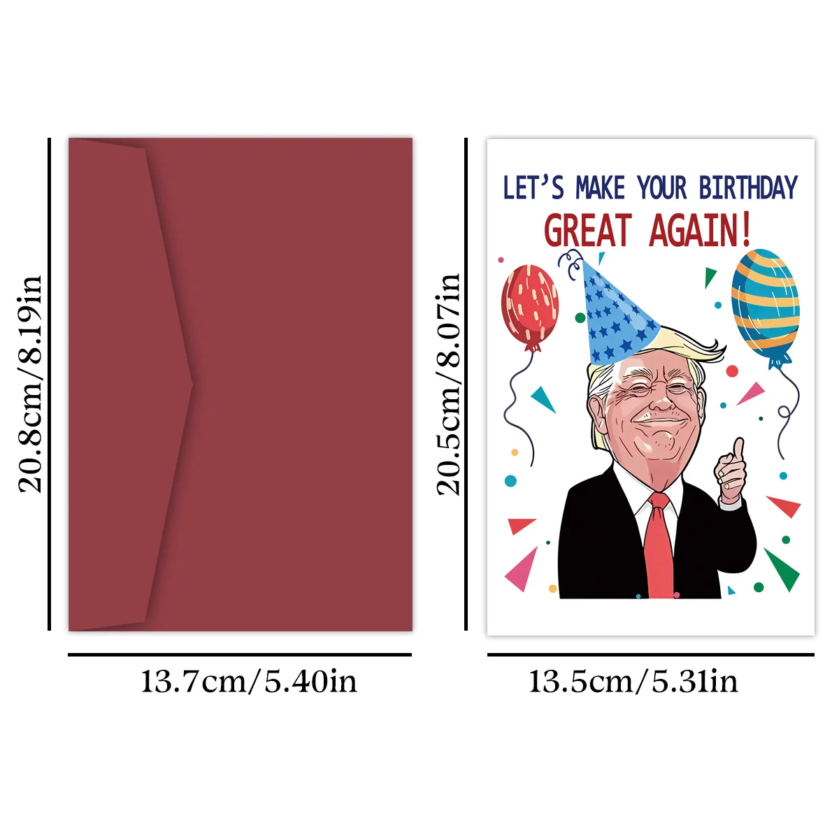 1PC Funny Creative Trump Birthday Card,Let's Make Your Birthday Great Again Card,Birthday Cards Of Donal Trump Anniversary