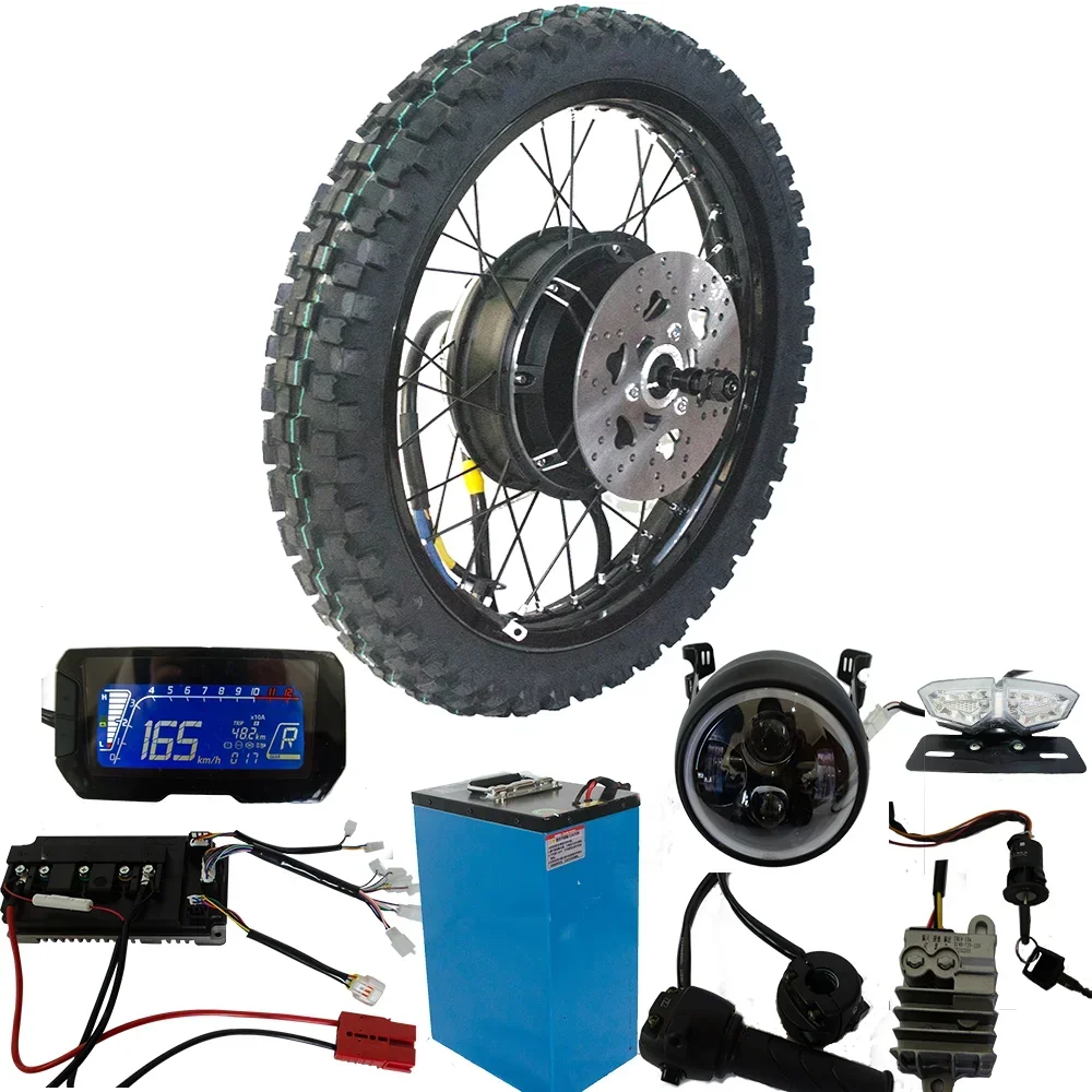 19 or 21 inch hub motor 8000w Electric Motorcycle Kit 8000w Electric Motorcycle Conversion Kit