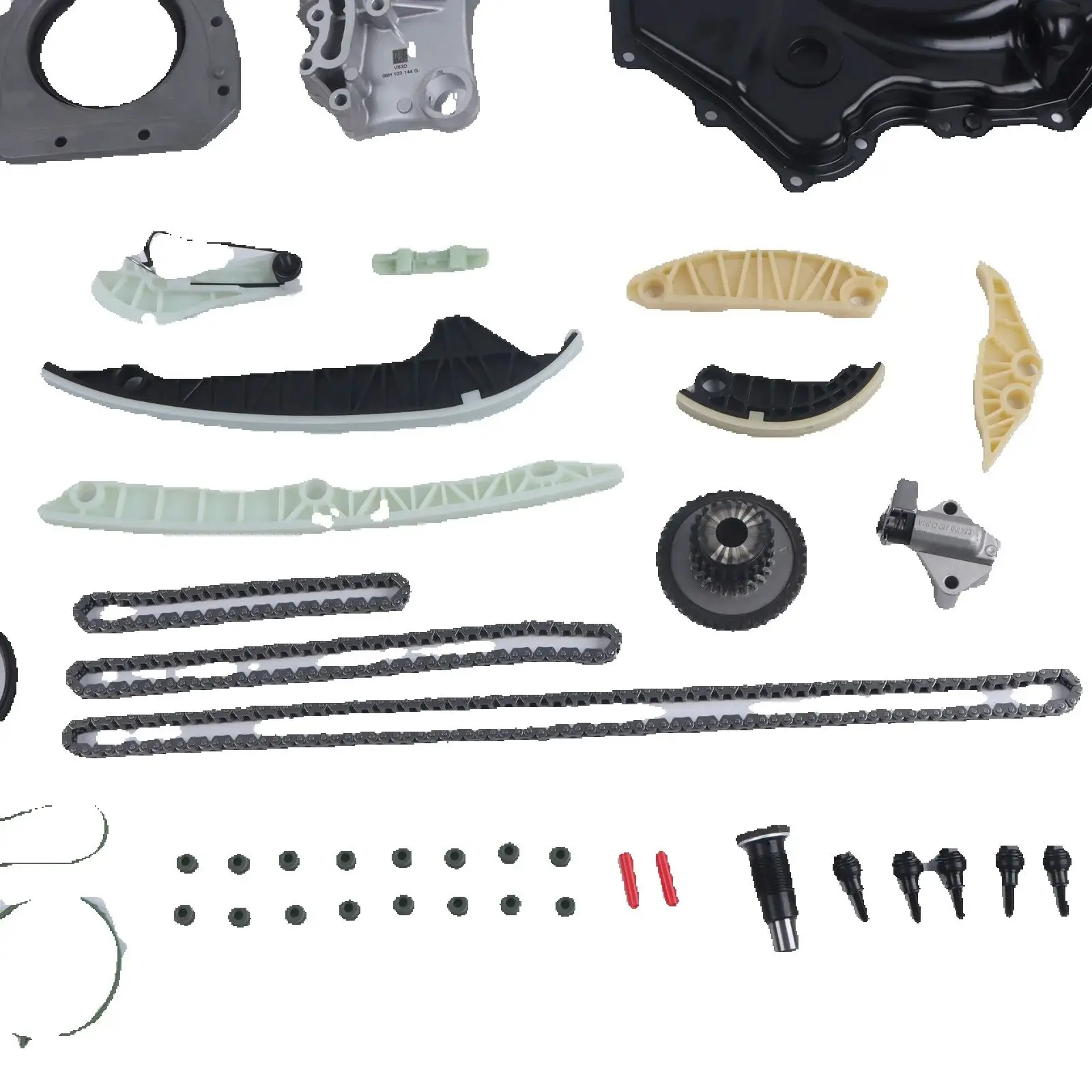 

1Set Timing Chain & Cover Kit 06L109574E FOR Audi A4 Q5 2008-2016 2.0L