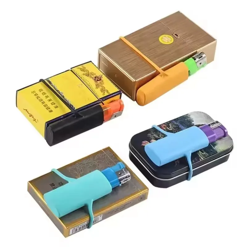Color Silicone Lighter Case Protector Safe Storage Surround Sleeve Cigarette Accessories Lighter Protection Sleeve