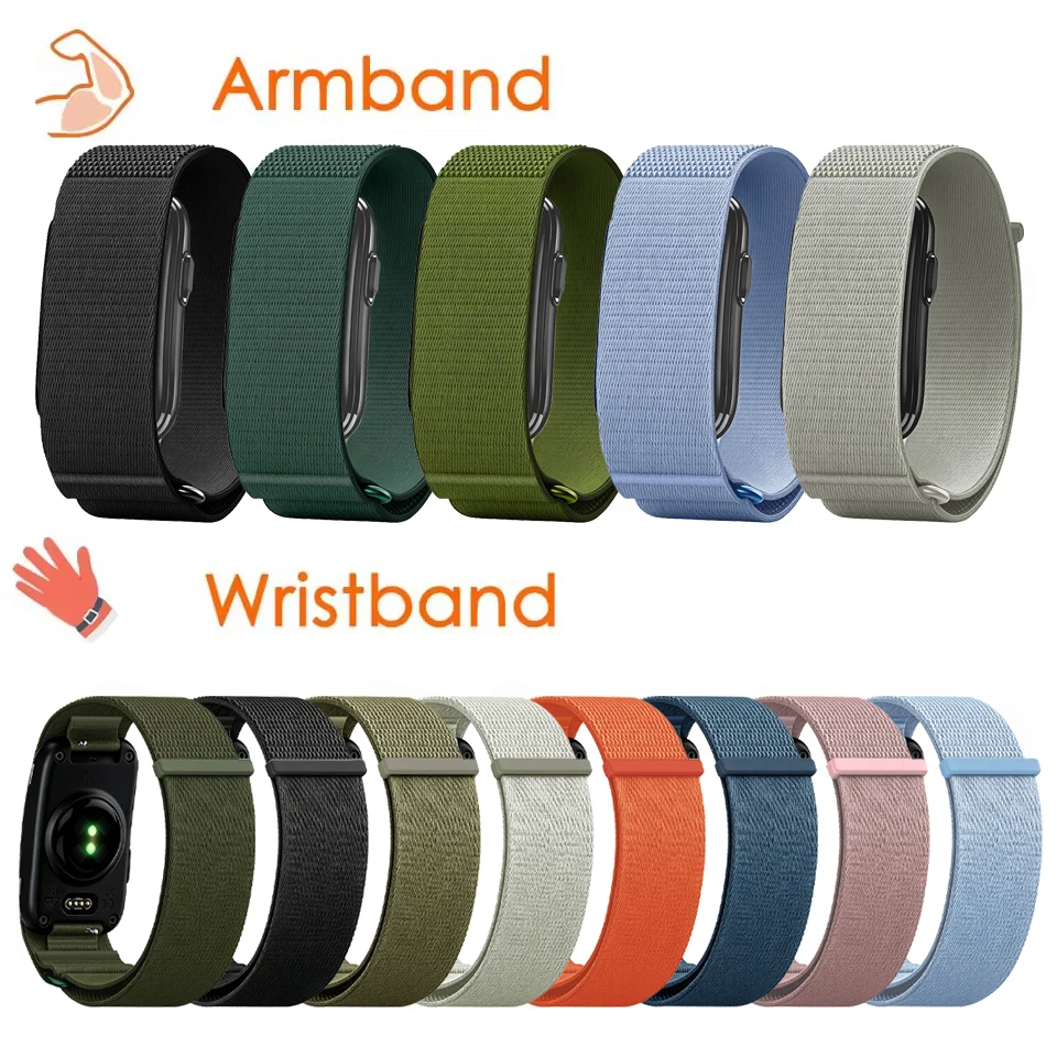 for Garmin CIRQA Elastic Nylon Armband Lightweight for Garmin CIRQA Smart Band Breathable Adjustable Sport Wristband Replacement