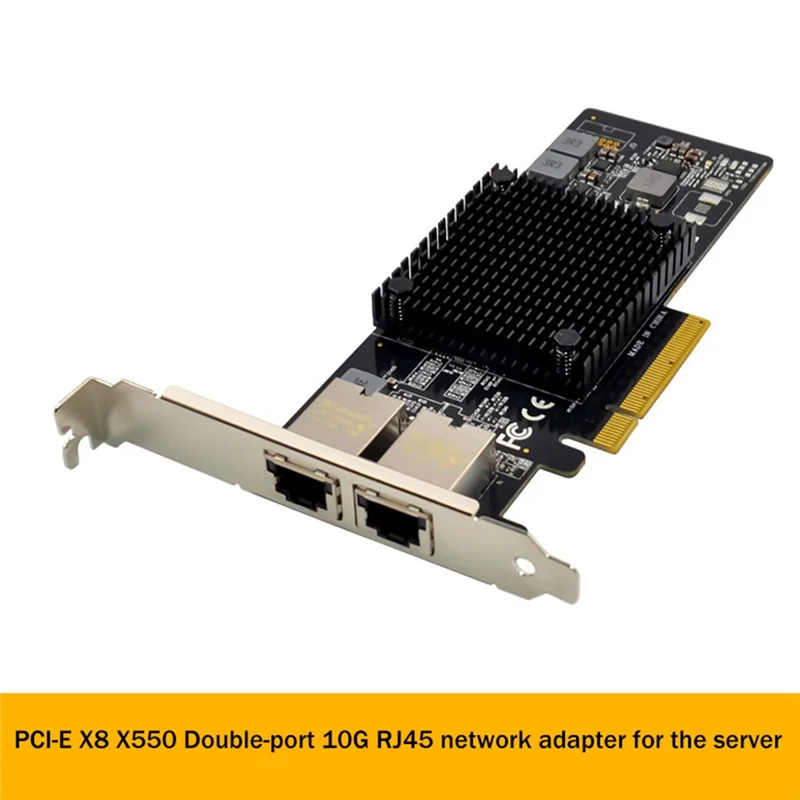 Placa de rede de servidor X550-T2 PCIE X8 porta dupla RJ45 10GbE placa de rede de servidor de rede adaptador de rede convergente