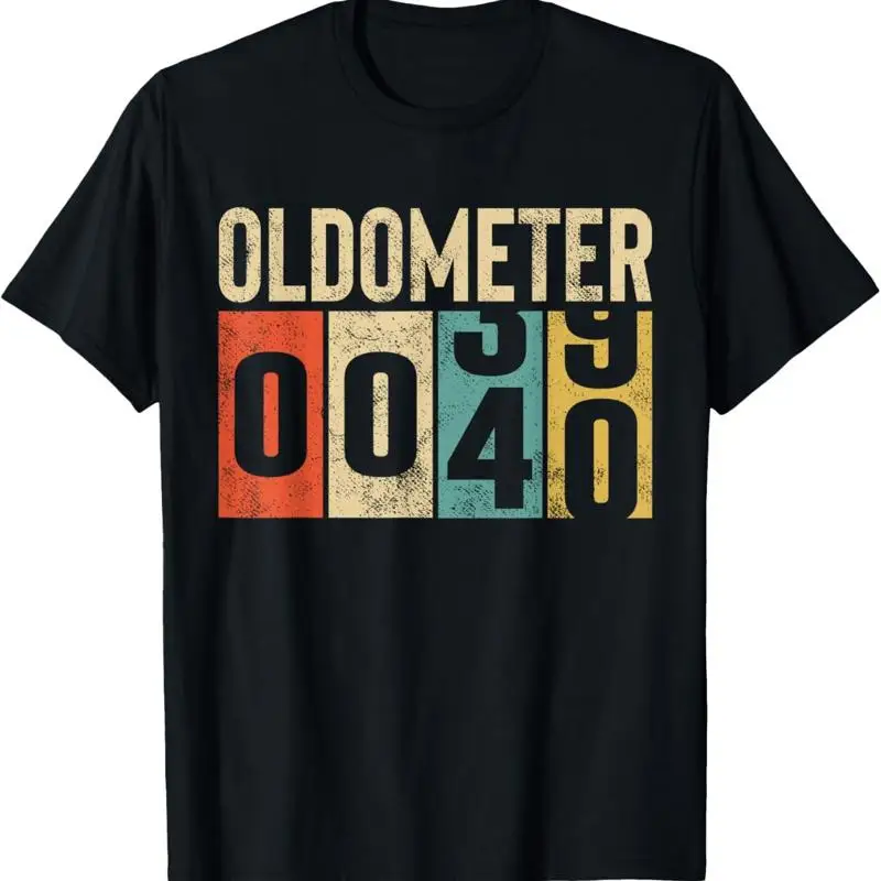 

Funny 40 Years Old Oldometer Vintage 40Th Birthday Odometer T Shirt