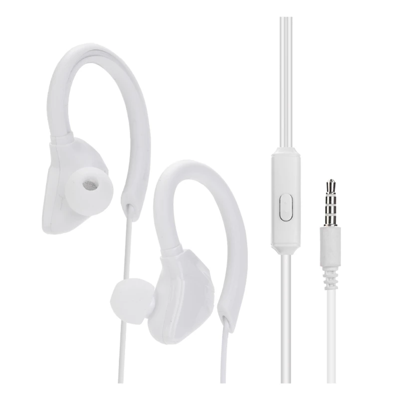 Sports Headphones with MIC HIFI 3.5mm In Ear Earphones Ear Hook Headset Noise Cancelling Earbuds For Various for P Drop Shipping