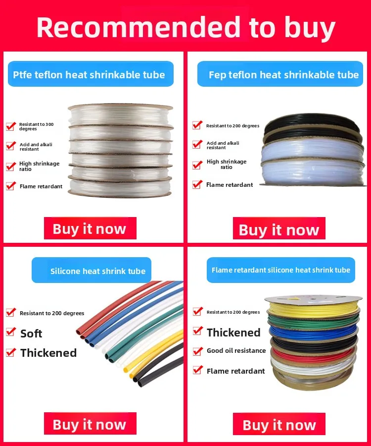 Silicone Heat Shrink Tube Super Soft Insulated High Temp Corrosion Resistant Colorful Elastic Thickened