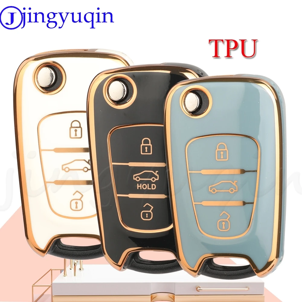 JYQ TPU Auto Key Shell Case For KIA Sportage Rio 3 Soul Optima Ceed K5 K2 Pride Hyundai i20 i30 ix20 ix25 ix35 Elantra Accent