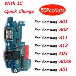 50Pcs，NEW USB fast Charging Port Dock Charger Plug Connector Board For Samsung A01 Core A02 A02S A03 Core A11 A12 A21S A31 A71